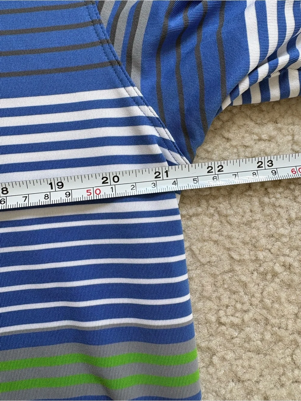 Nike Golf Dri-fit blue striped polo shirt sz M outdoor gorpcore moisture wicking - Picture 3 of 9